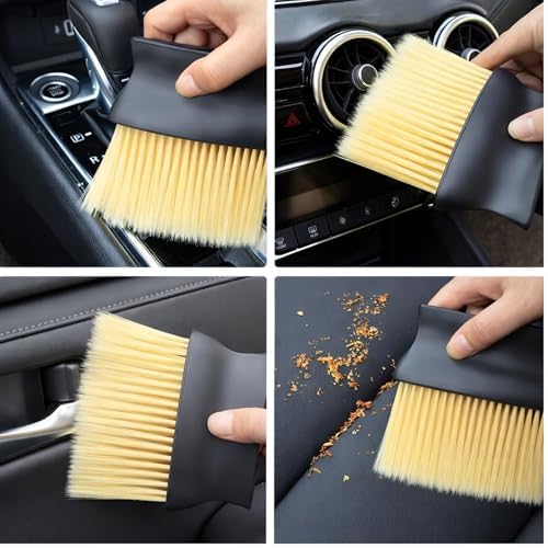 Large Car Cleaning Brush with Synthetic Soft Bristles
