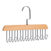 Multipurpose Wooden Wardrobe Organizer Hanger with  Hooks
