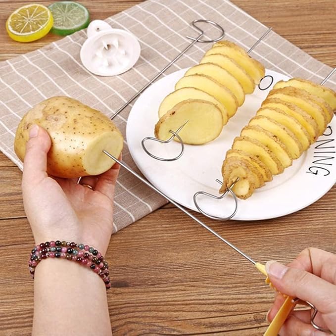 Stainless Steel Tornado Potato Spiral Slicer