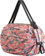 Foldable Reusable Shopping Bag With Zipper & Handle