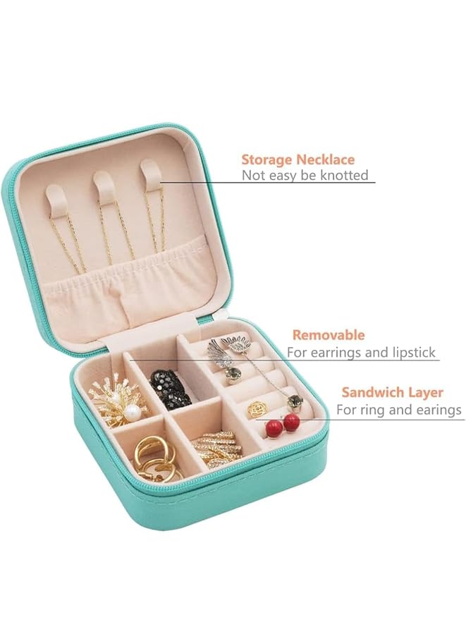 Mini Jewellery Leather Organizer for Travel
