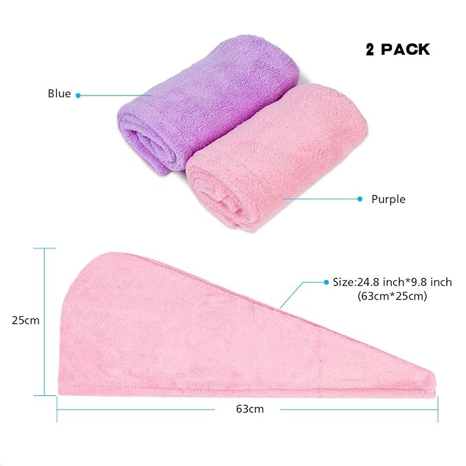 Microfiber Towel Wrap for Hair Quick Dry
