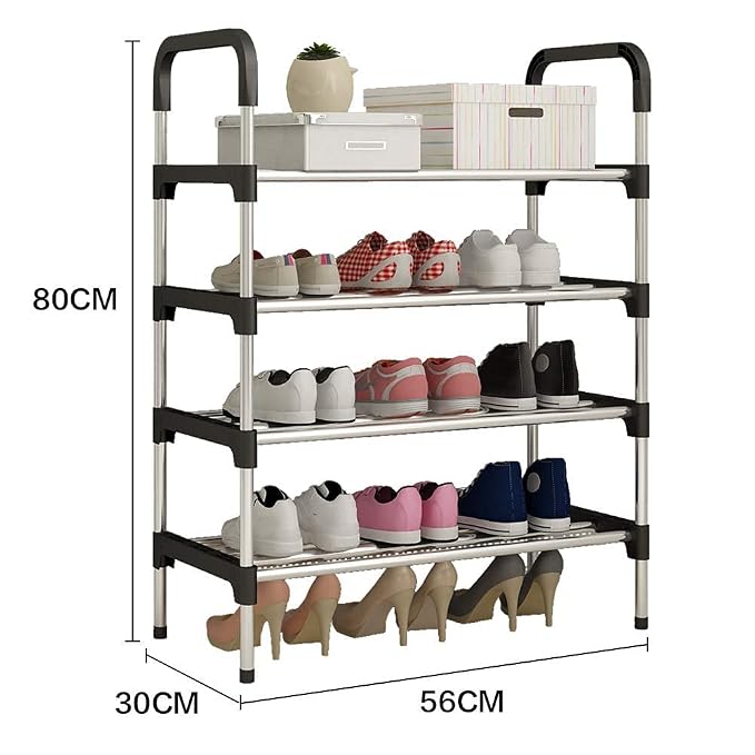 Metal Shoe Rack for Home, Adjustable & Stackable Waterproof 5-Tier Shoe Rack