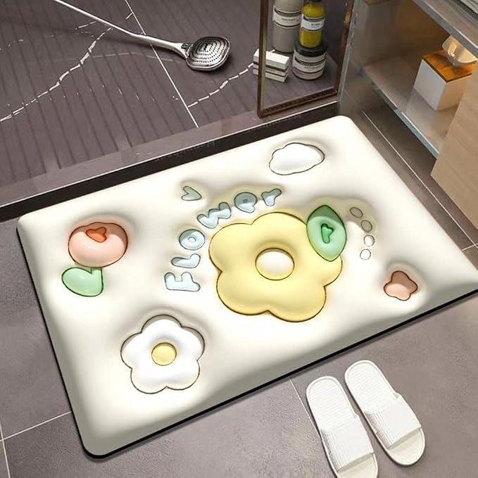 3D Printed Soft Anti Rubber Quick Dry Floor Mat