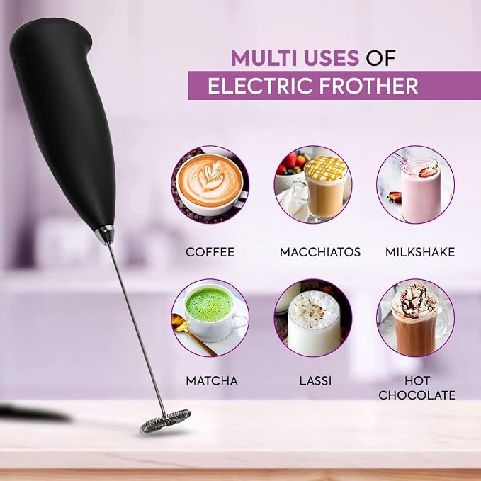 Electric Foam Maker Classic Hand Blender Mixer Froth Whisker