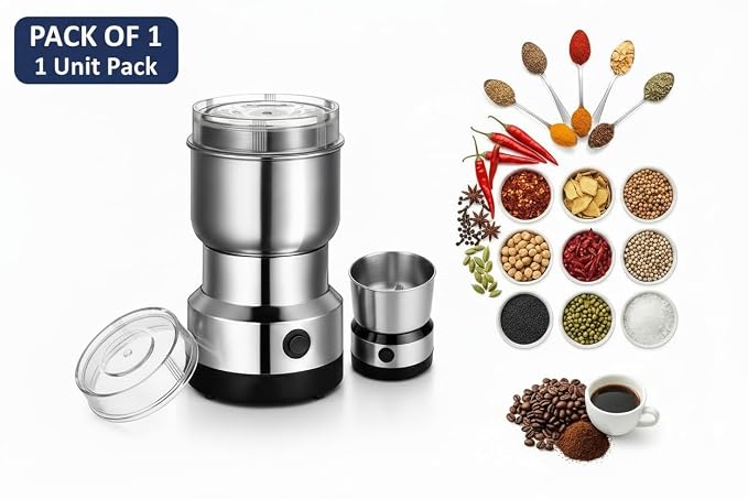 Stainless Steel Portable Mini Electric Coffee & Spice Grinder