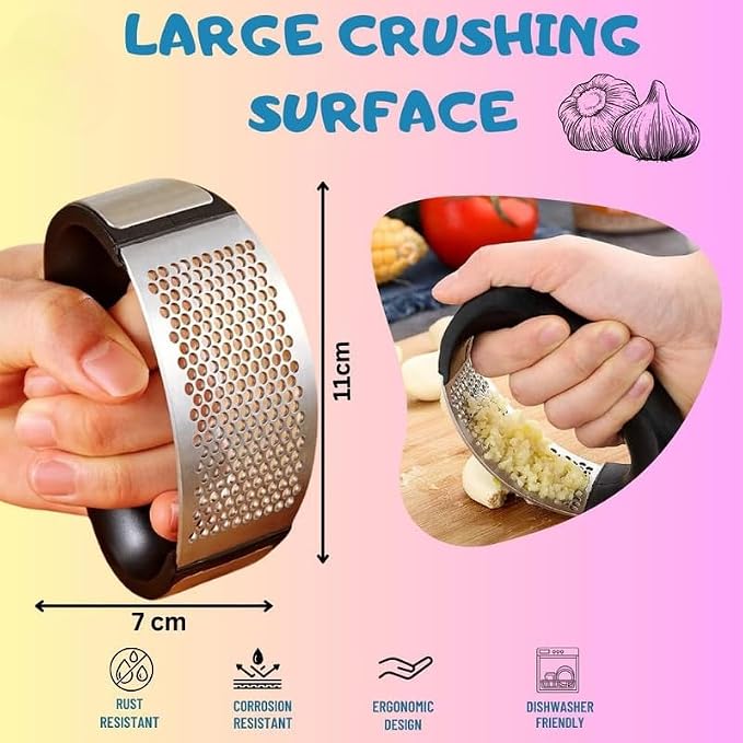Garlic Crusher Stainless Steel Pre Ginger Squeezer
