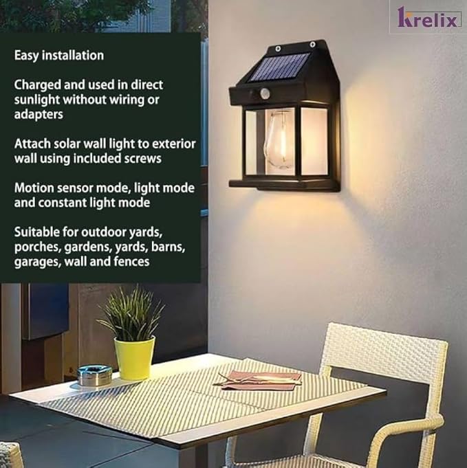 Solar Induction Wall Lamp Outdoor with Motion Sensor