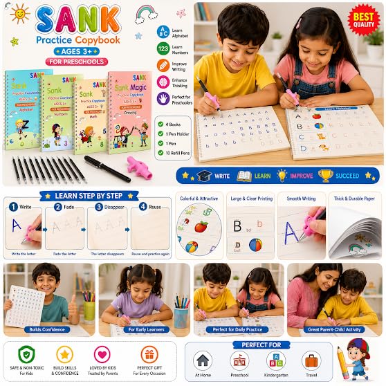 Sank Magic Practice Copybook Set Reusable