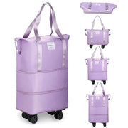 Foldable Shopping Trolley Bag with Wheels Lightweight & Waterproof