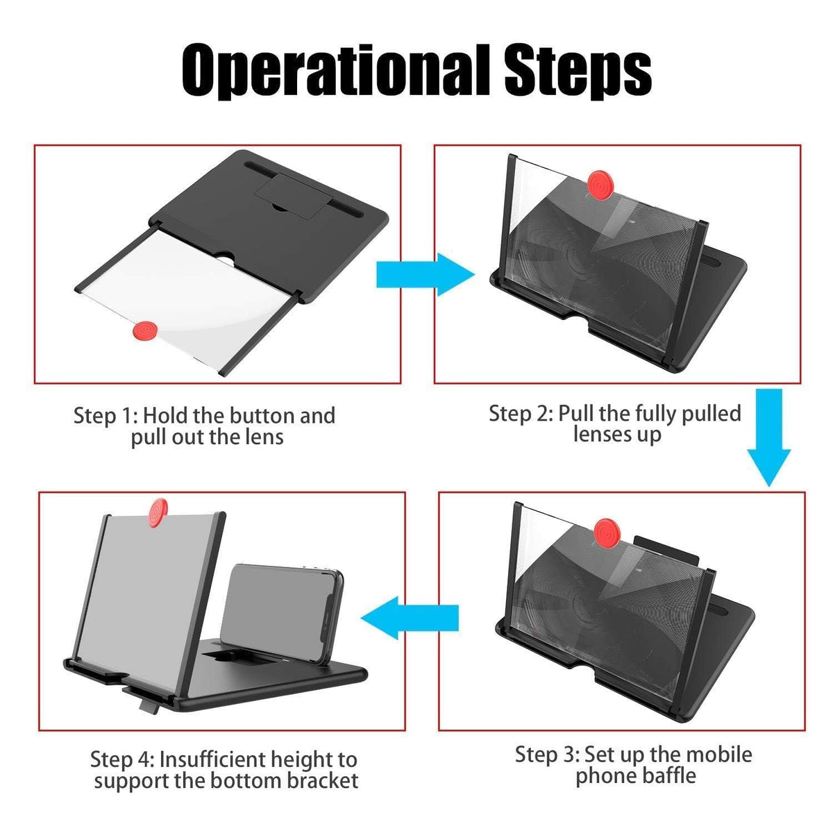 HD Mobile Screen Amplifier for All Smartphones