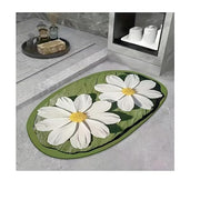 Water Absorbent 3D Multi Flower Design Anti-Slip Mat