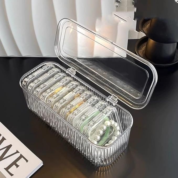 Acrylic Jewellery Organizer Storage Box with Mini Transparent Cases