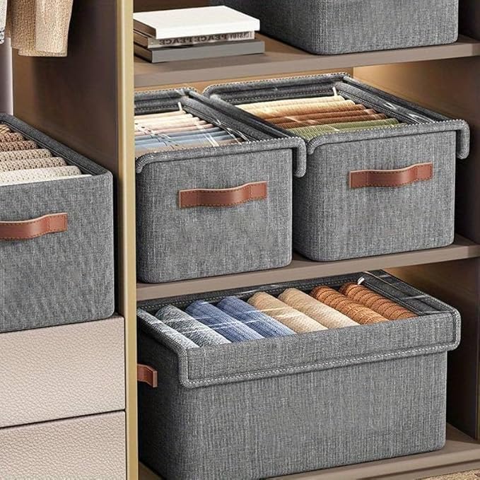 Fabric Clothes Storage Box for Wardrobe & Cupboard