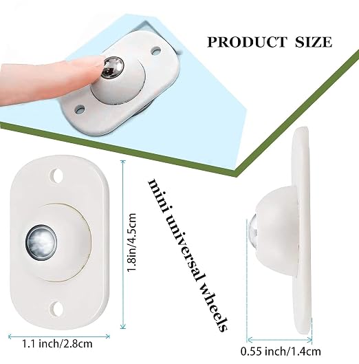 Self Adhesive Stainless Steel Swivel Caster Wheels with 360 Degree Rotation