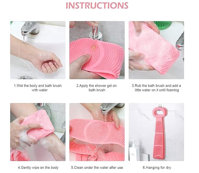 Double Sided Bath Brush Belt for Deep Cleaning