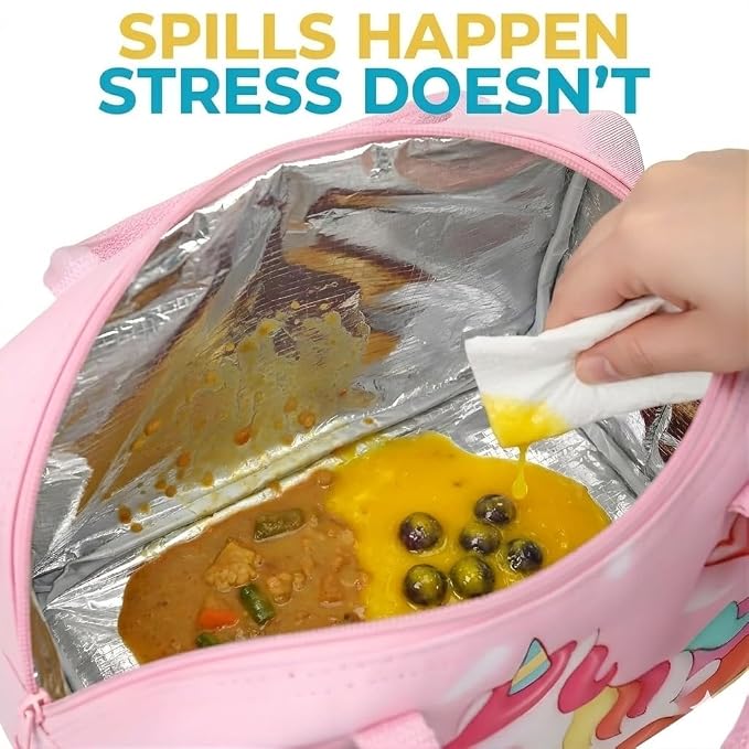3D Cartoon Printed Insulated Lunch Storage Hand Bag