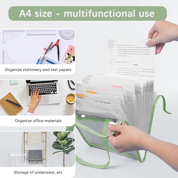 Transparent A4 File Holder Bag with Handle