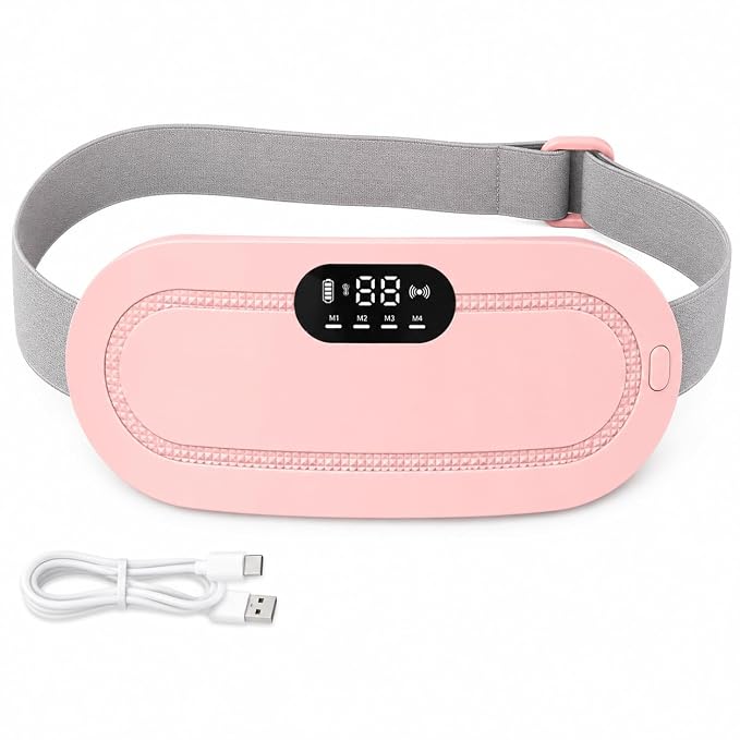Period Cramp Relief Heating Pad Pain Device with 4 Massage Modes