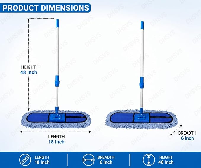Microfiber Dry Mop with Adjustable Handle