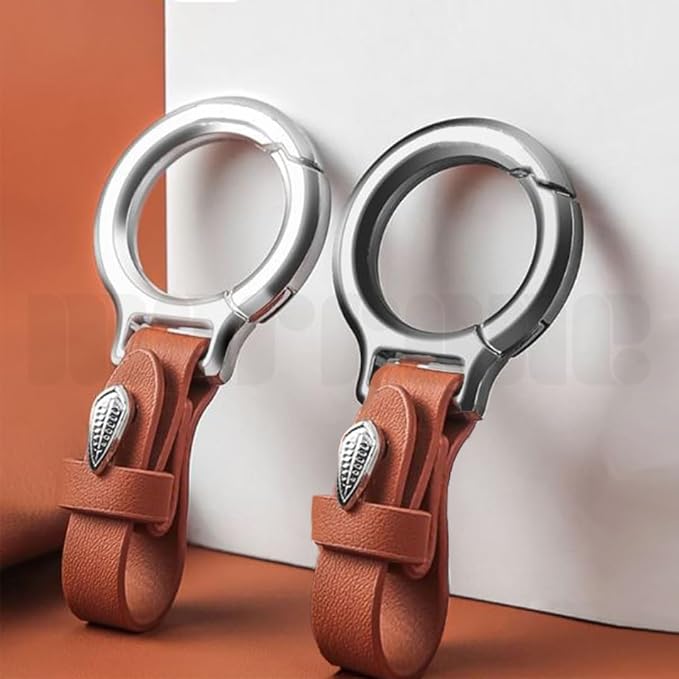 Leather Belt and Alloy Metal with Hook Key Holder