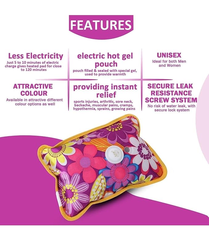 Heating Pad for Pain Relief with Auto Cut-off and charging cable