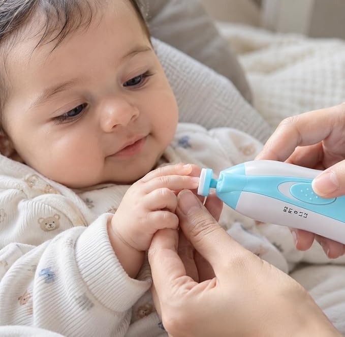 Electric Baby Nail Trimmer with 6 Grinding Heads