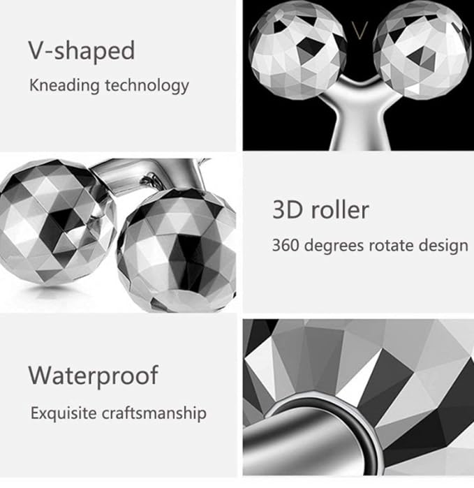 Manual 3D Massager Roller 360 Rotate Face