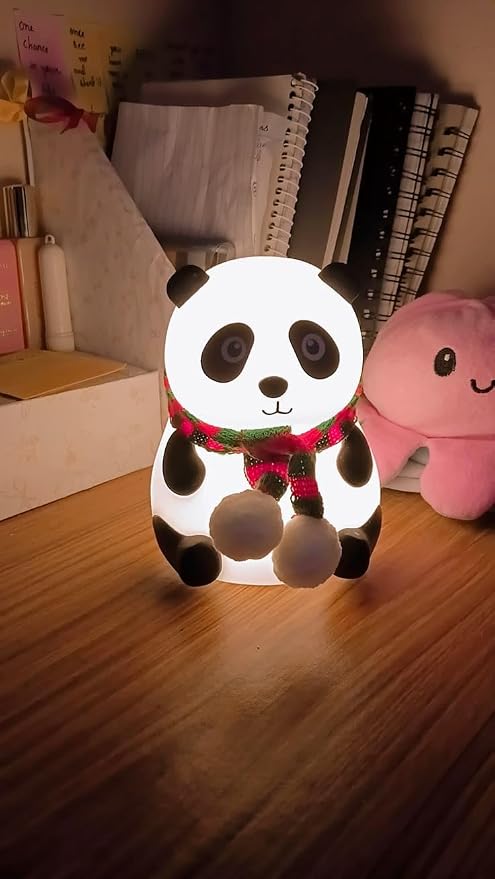 Panda Silicone Night Light Lamp for Room Decor
