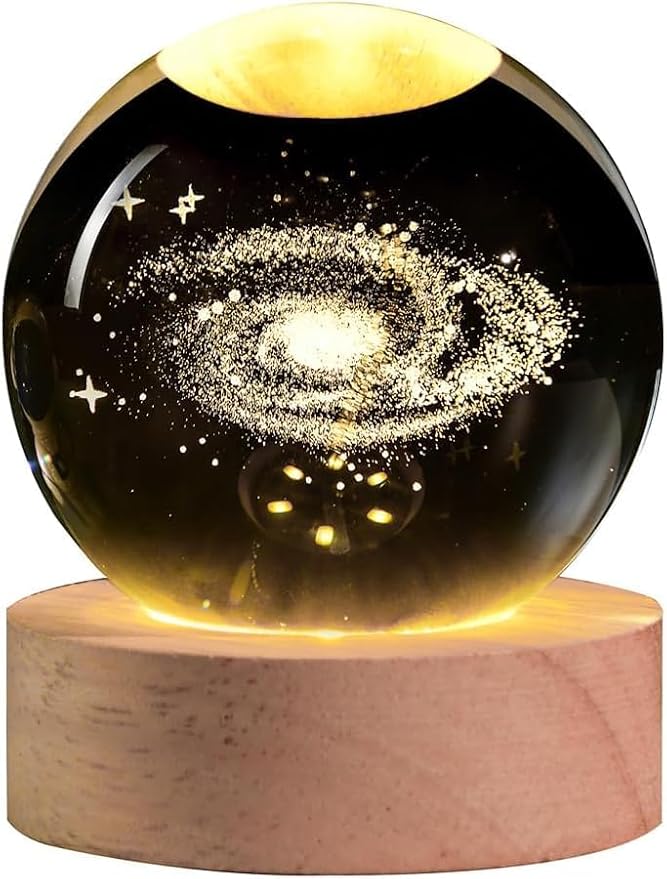 Galaxy Ball Galaxy 3D Crystal LED Stand Glass Decorative Ball