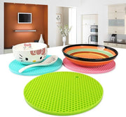Silicone Round Hot Pot Holder Heat Resistant Disc Pads