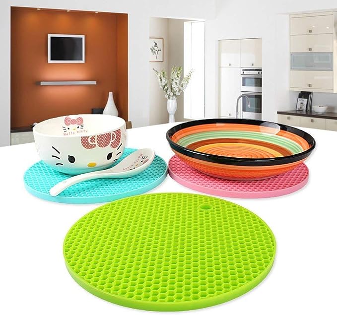 Silicone Round Hot Pot Holder Heat Resistant Disc Pads