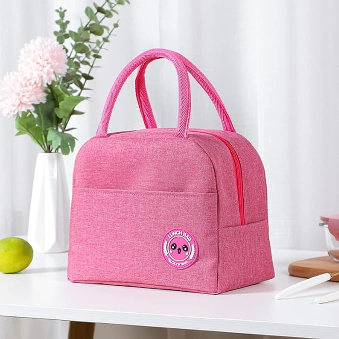 Reusable Thermal Lunch Tote Portable Canvas Lunch Holder