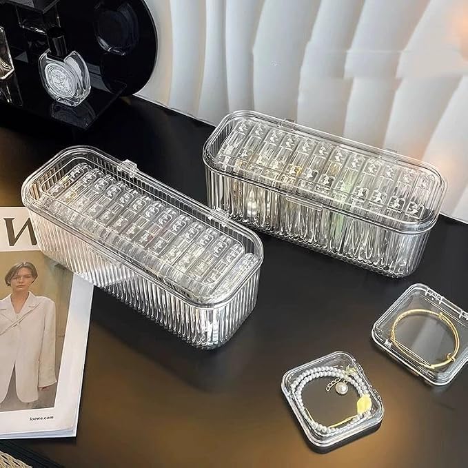 Acrylic Jewellery Organizer Storage Box with Mini Transparent Cases