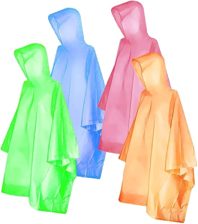 Ponchos Multi-colored Raincoat for Camping Hiking Traveling