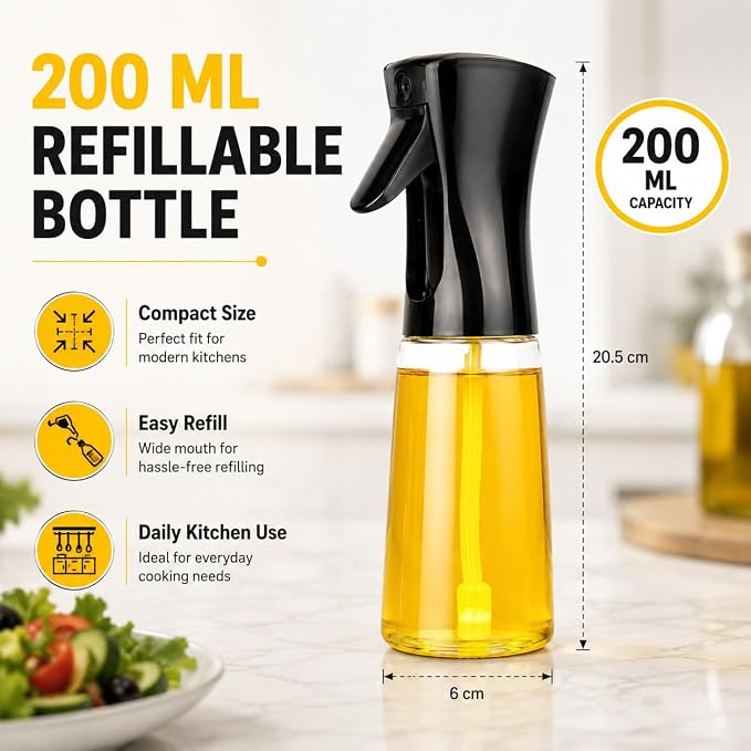 Refillable Olive Oil Sprayer with Fine Mist Trigger