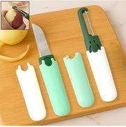 2-in-1 Stainless Steel Knife & Peeler Combo with Interchangeable Handle