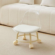 Acrylic Rolling Mini Sofa Chair with BackRest 360° Rotating SEAT
