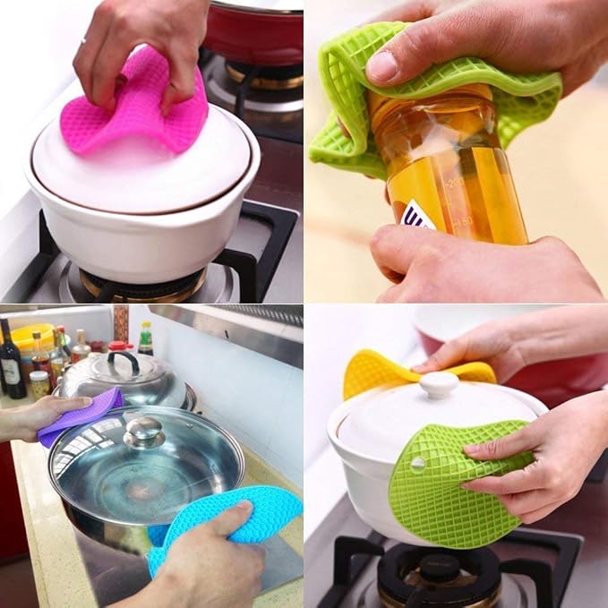Silicone Round Hot Pot Holder Heat Resistant Disc Pads