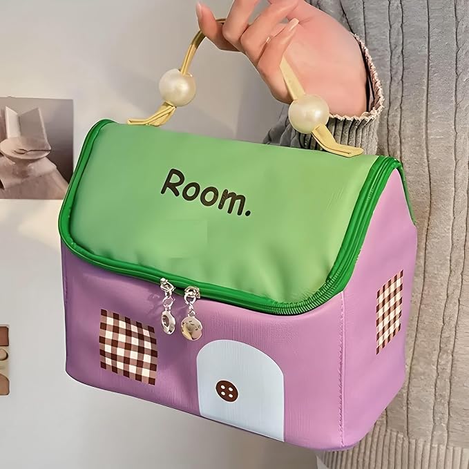 Large Capacity House Shaped Cosmetic Bag