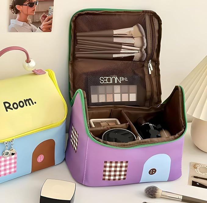 Large Capacity House Shaped Cosmetic Bag