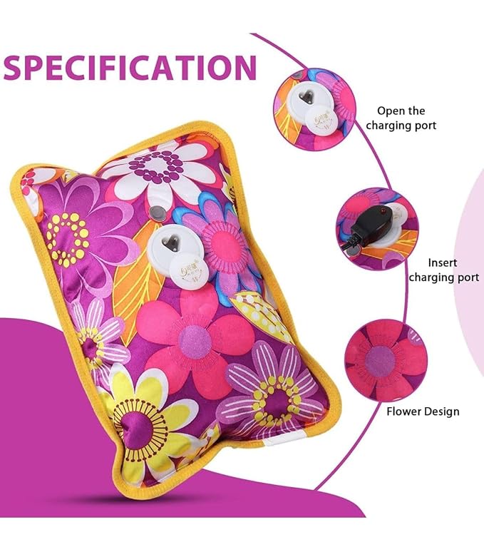 Heating Pad for Pain Relief with Auto Cut-off and charging cable