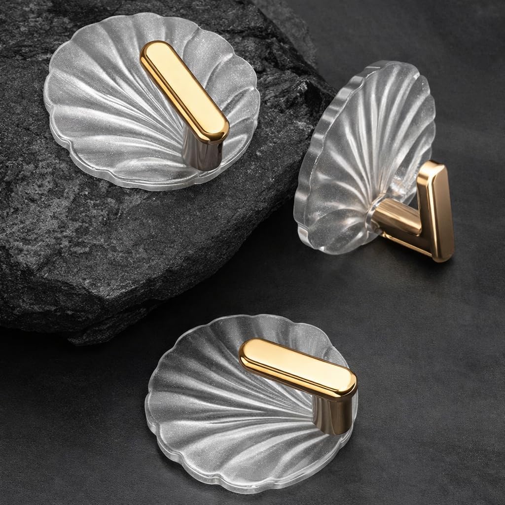 Luxury Transparent Base Wall Hooks