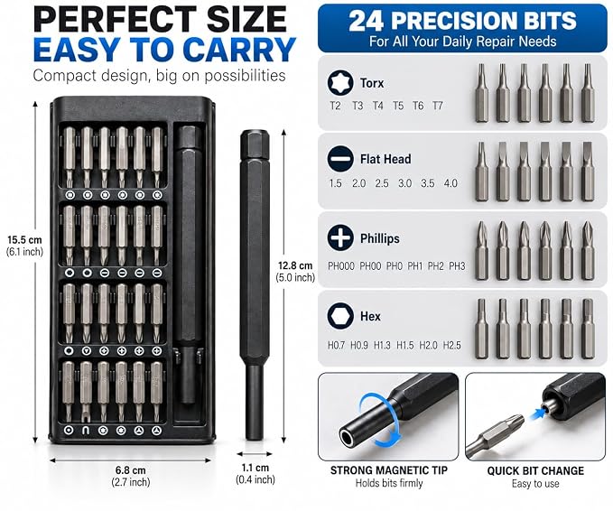 24 Piece Precision Screwdriver Set