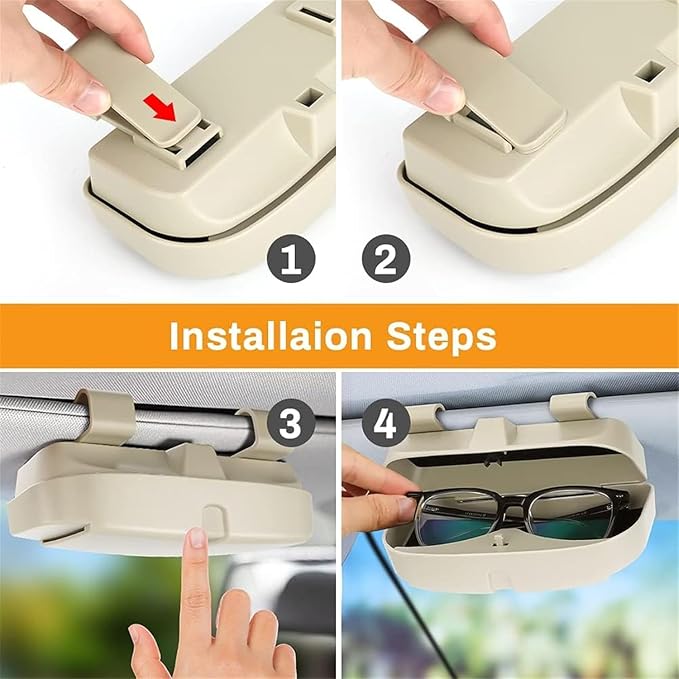 Plastic Eyeglasses Clip Storage Case Holder Organizer
