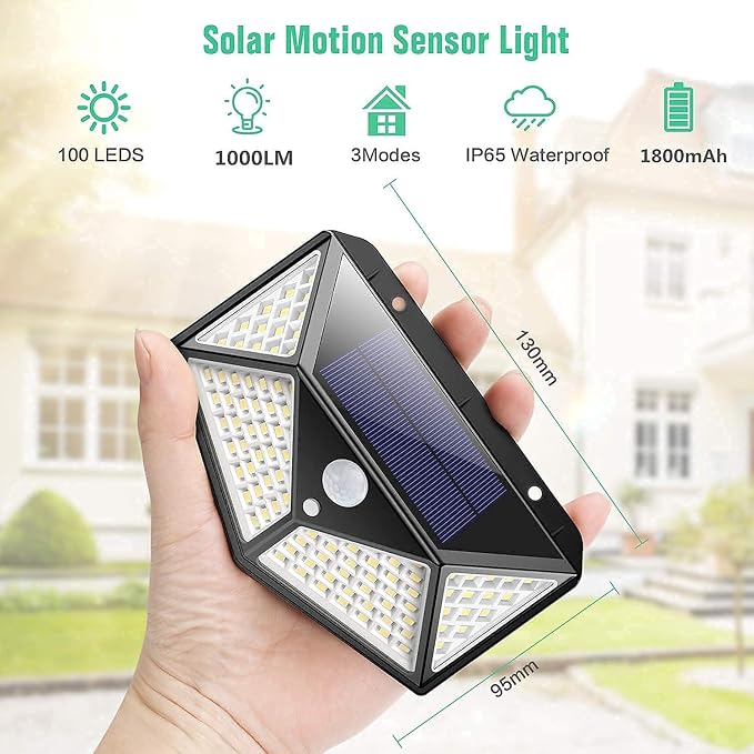 LED Motion Sensor Bright Solar Wireless Motion Sensor Security Lamp