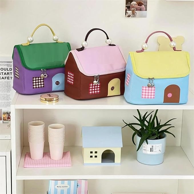 Large Capacity House Shaped Cosmetic Bag