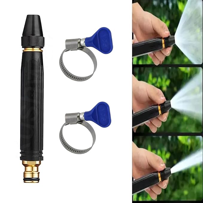 High Pressure Water Gun Nozzle Adjustable Brass Jet Water Spray Nozzle