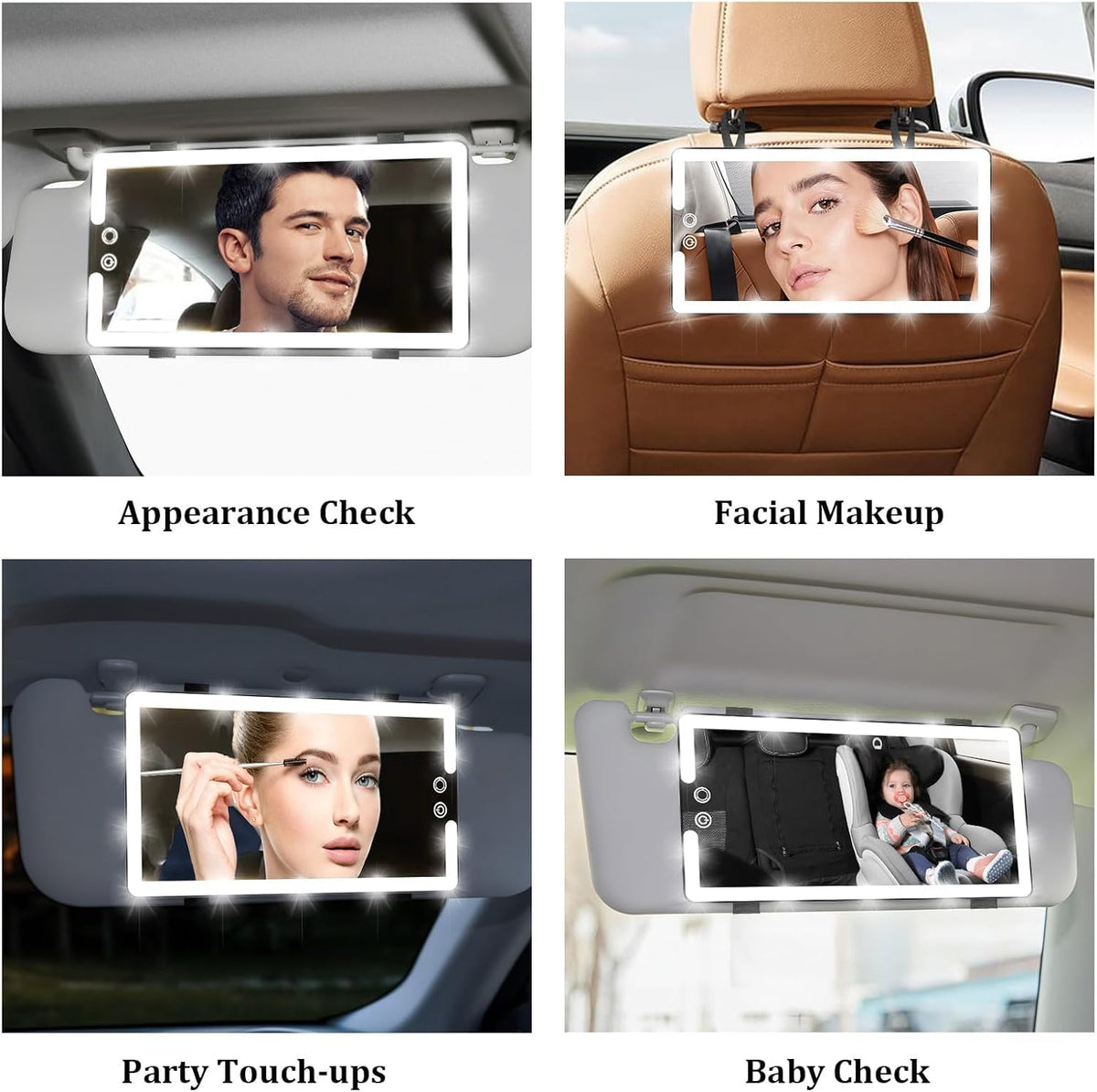 Sun Visor Vanity Car Interior Mirror