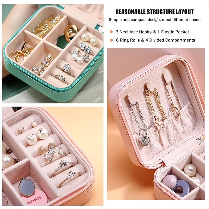 Mini Jewellery Leather Organizer for Travel